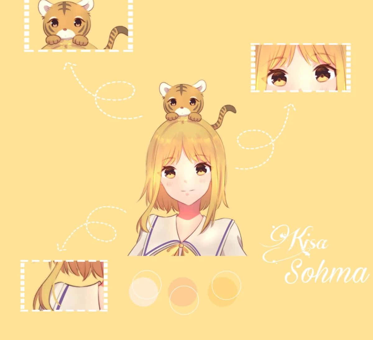 Kisa Sohma Anime Collage Achtergrond