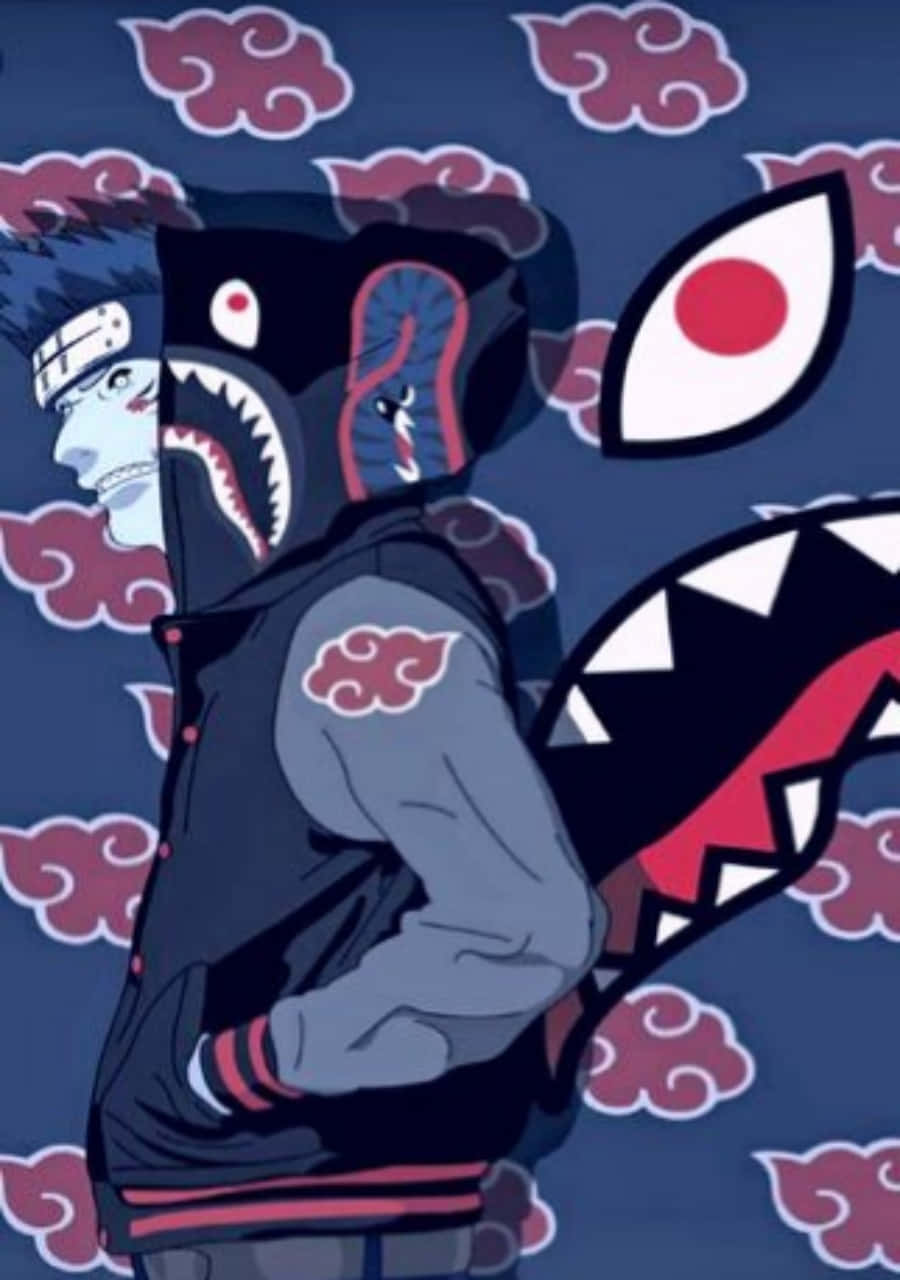 Intimiderende kriger, Kisame, stirrer ud med kolde øjne. Wallpaper