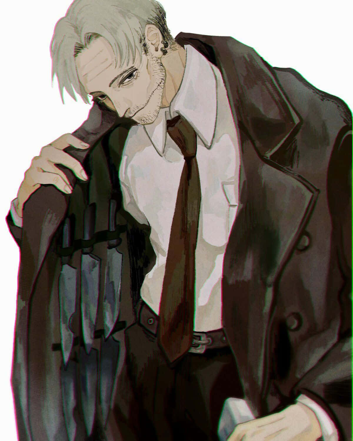 Kishibe De Chainsaw Man En Pose Elegante Fondo de pantalla