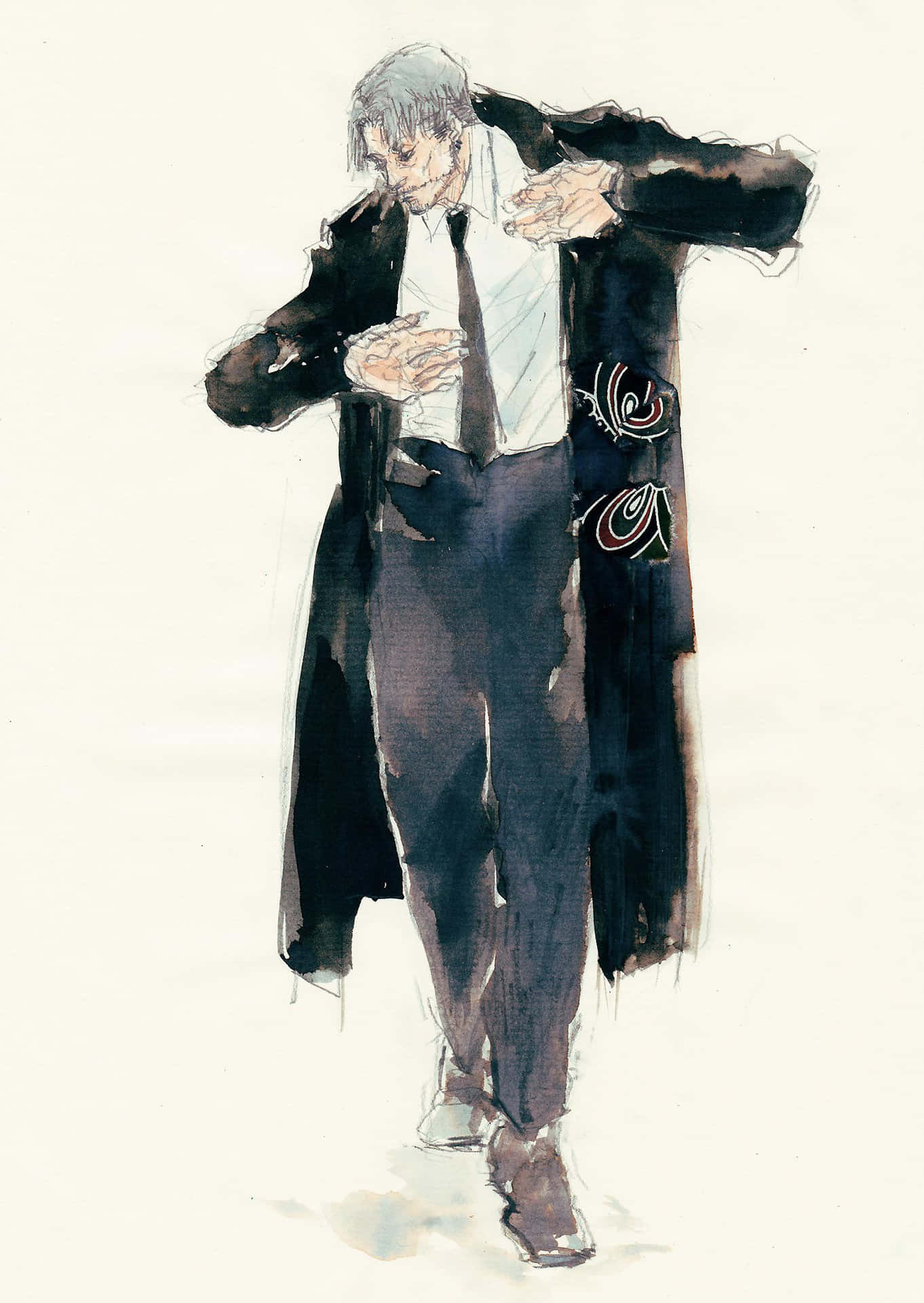 Arte Acuarela De Kishibe De Chainsaw Man Fondo de pantalla