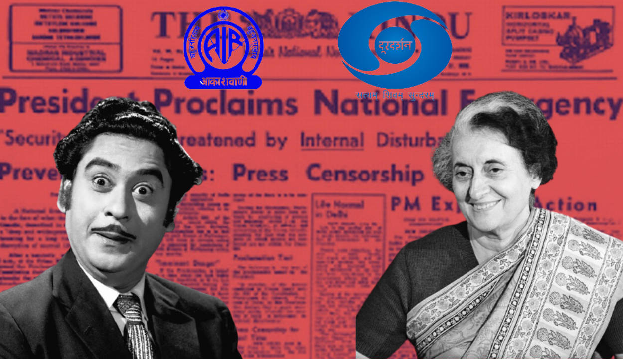 Kishore Kumar og Indira Gandhi Wallpaper