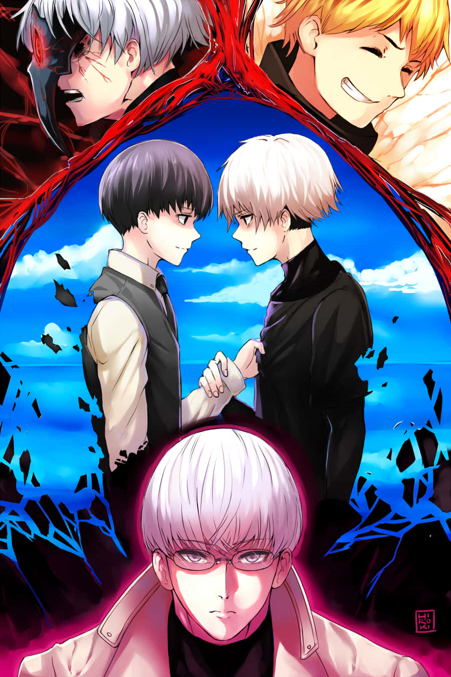 Kishou Arima, the SSS-rated ghoul investigator, standing strong in battle Wallpaper