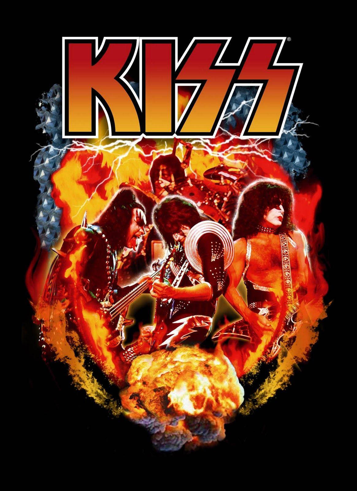 Kissband Fire Phone: Kiss Band Eld Telefon. Wallpaper