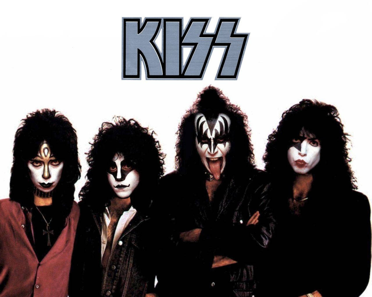 Kiss Band Member Together Wallpaper