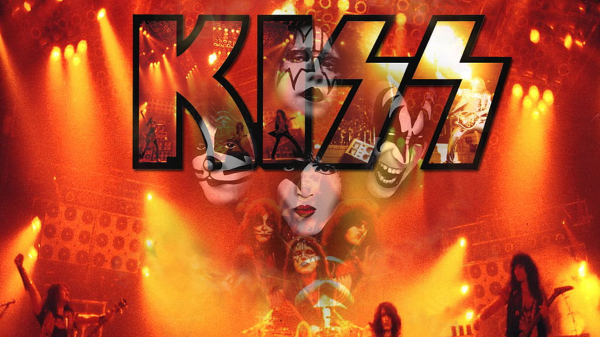 Kiss Band On Stage Wallpaper