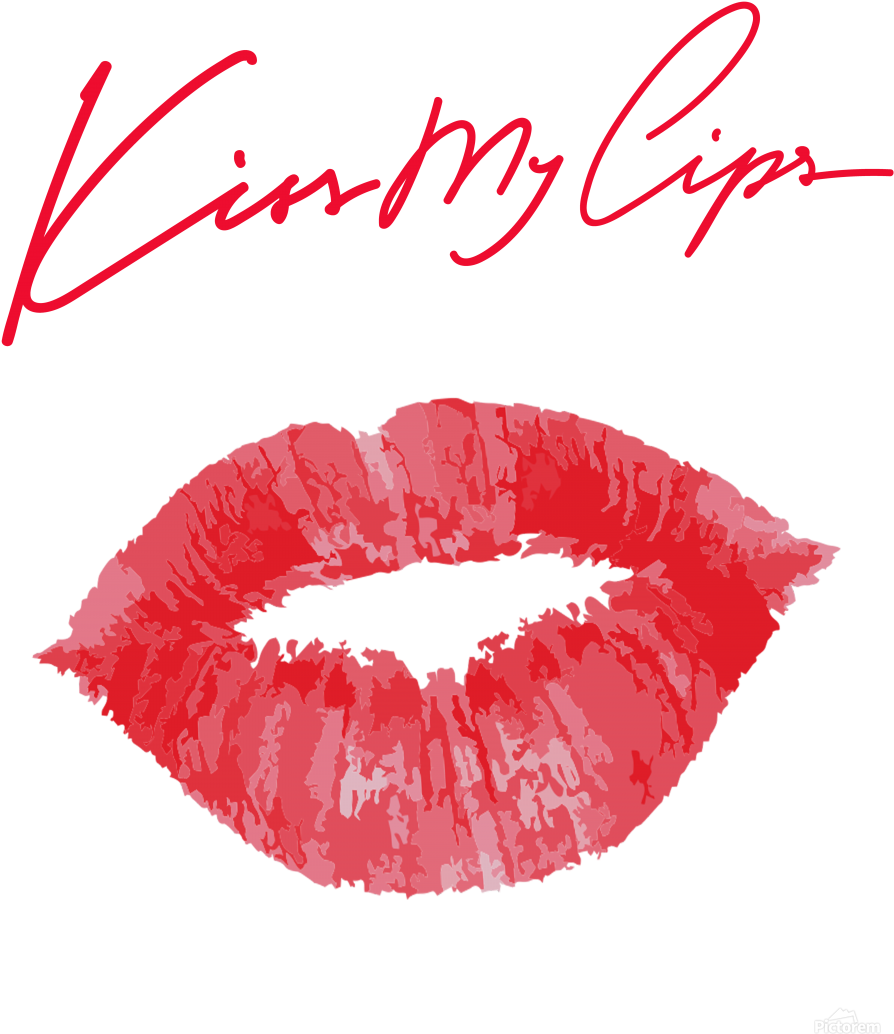 Kiss My Lips Red Artwork PNG