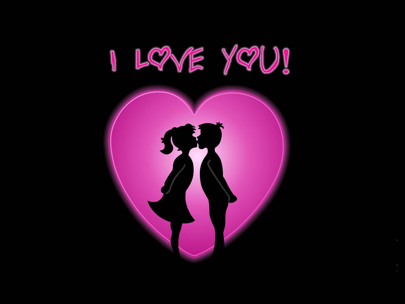 Kissing Couple I Love You Wallpaper