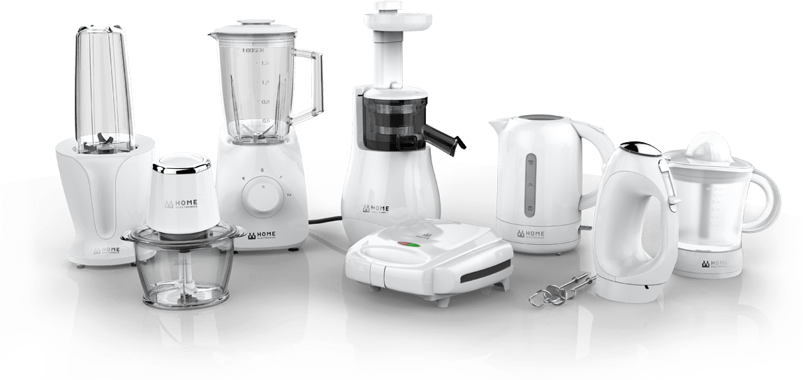 Kitchen Appliance Collection White PNG