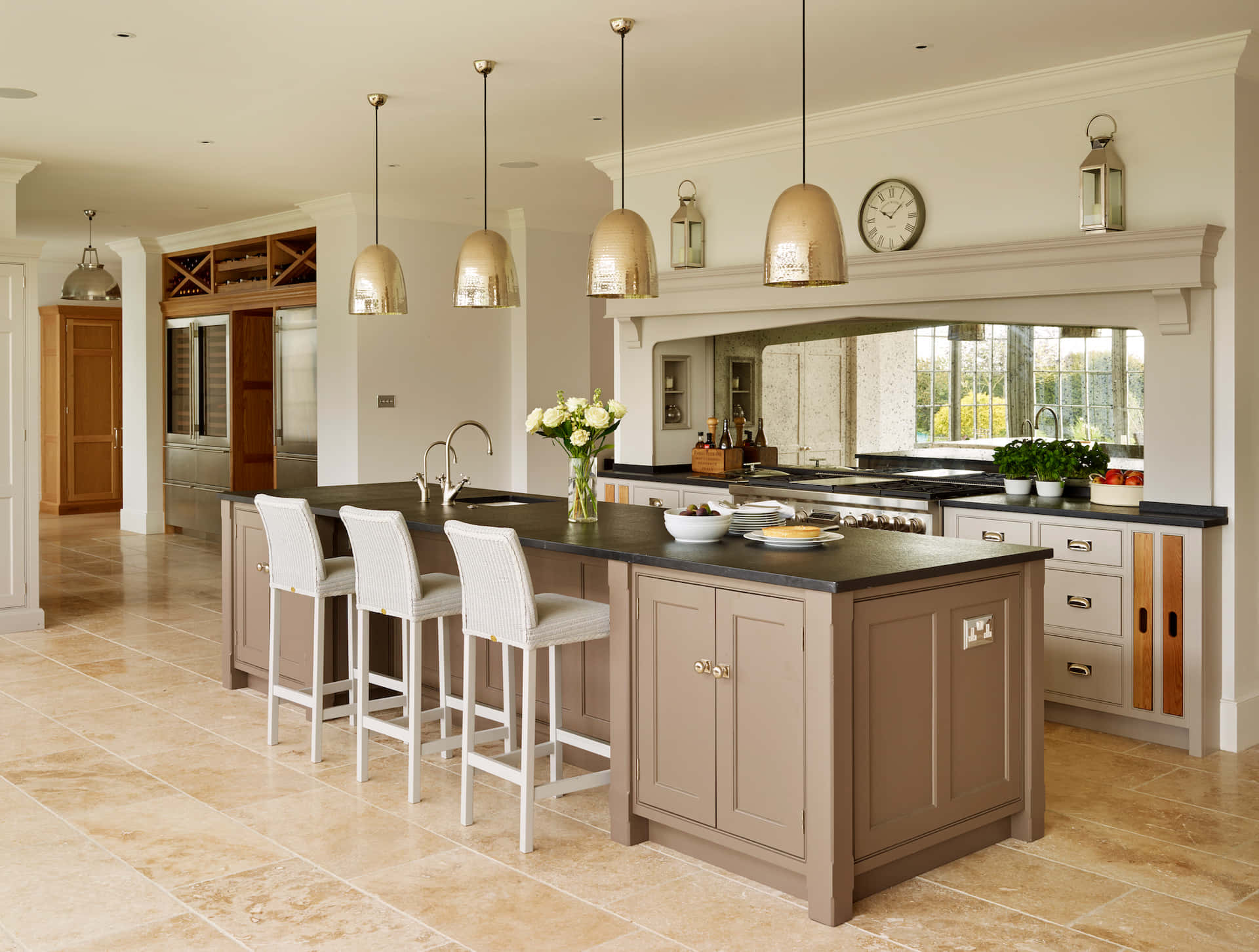 A Kitchen With A Large Island