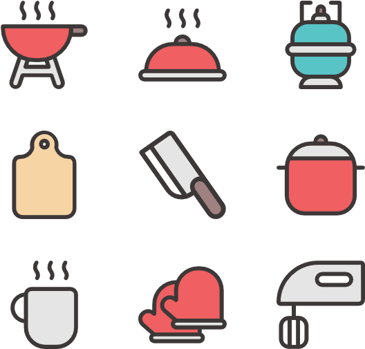 Kitchen Icons Set PNG