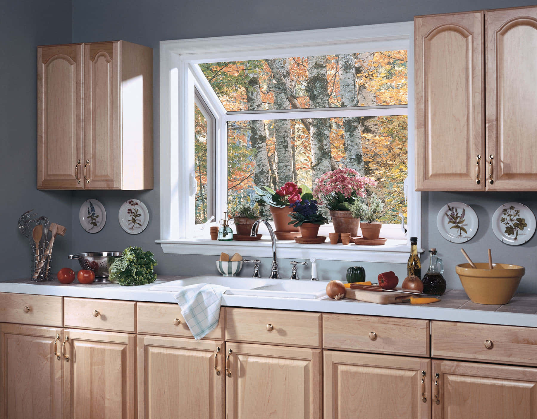 Bilderim Stil Von Gartennischenfenstern In Der Küche.