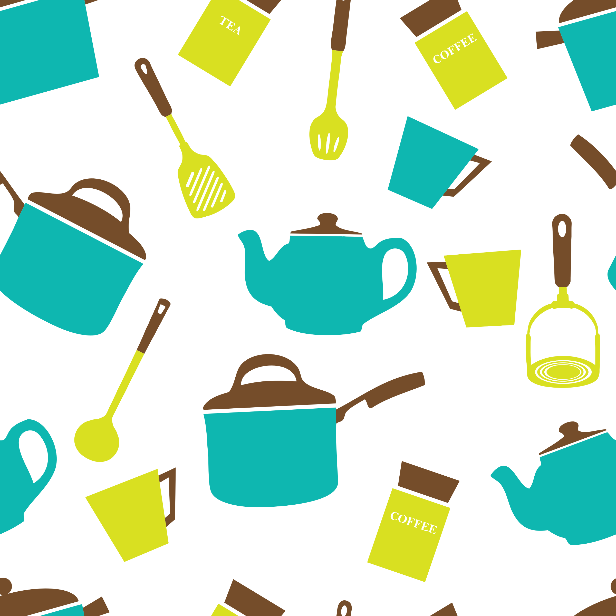 Kitchenware Pattern Background PNG