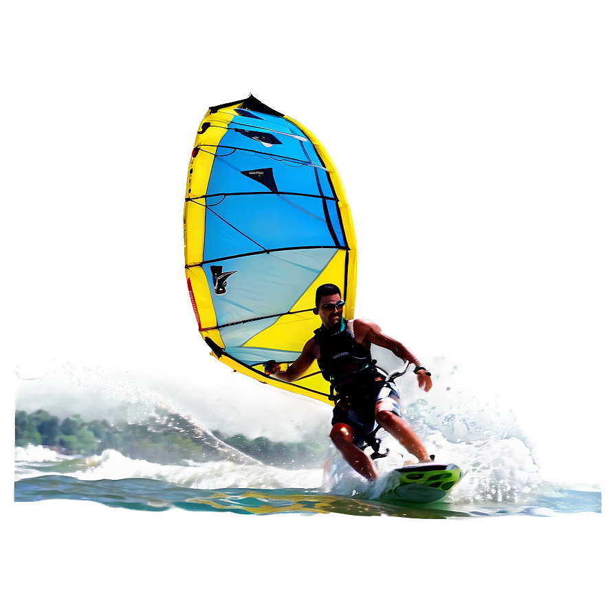 Download Kite Surfing On Wave Png Stj | Wallpapers.com