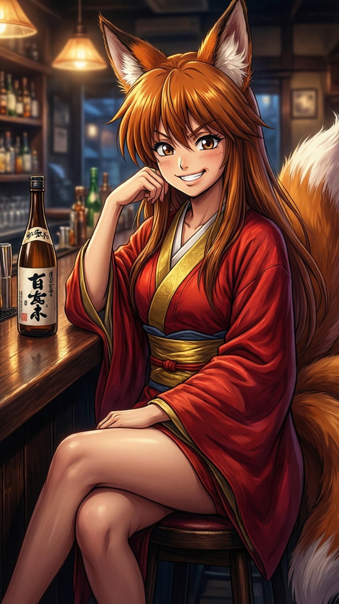 Kitsune's Drink Wallpaper