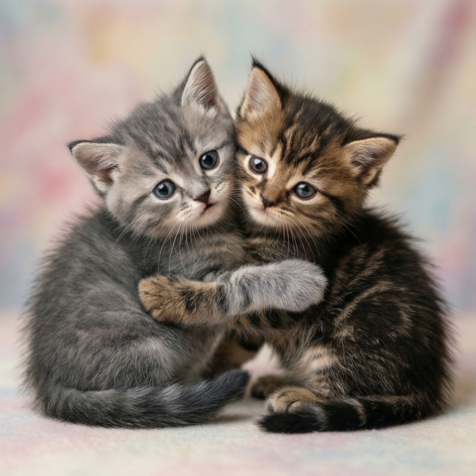 Kaksi American Bobtail -kissanpentua halailemassa