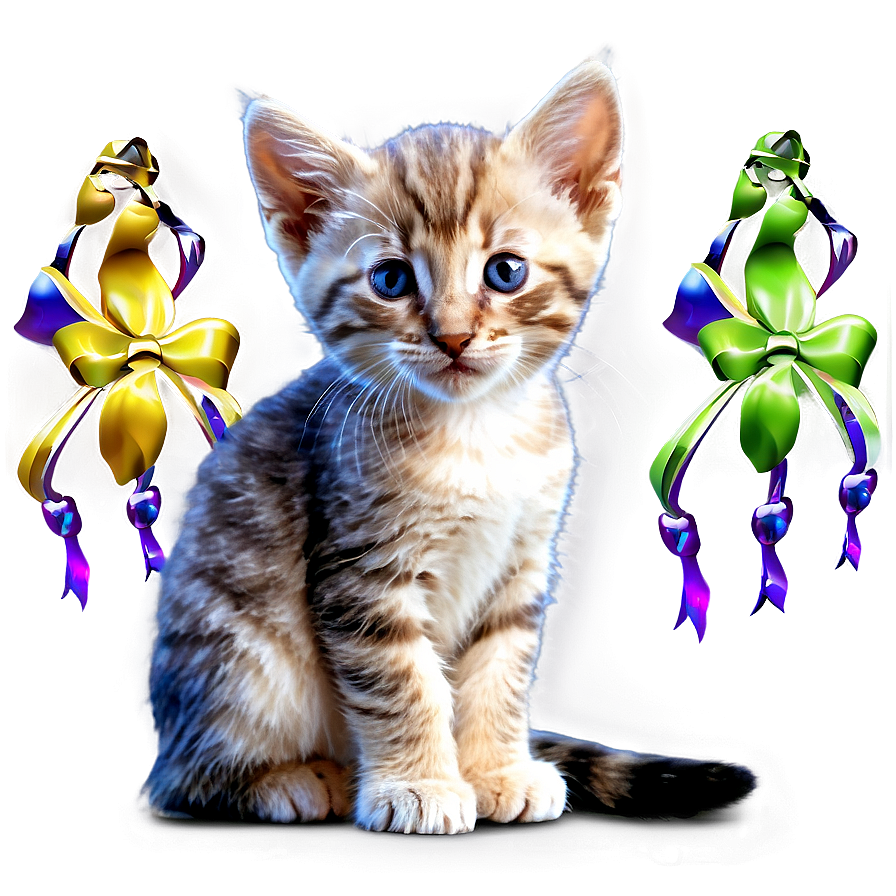 Kitten With Bow Png 05232024 PNG