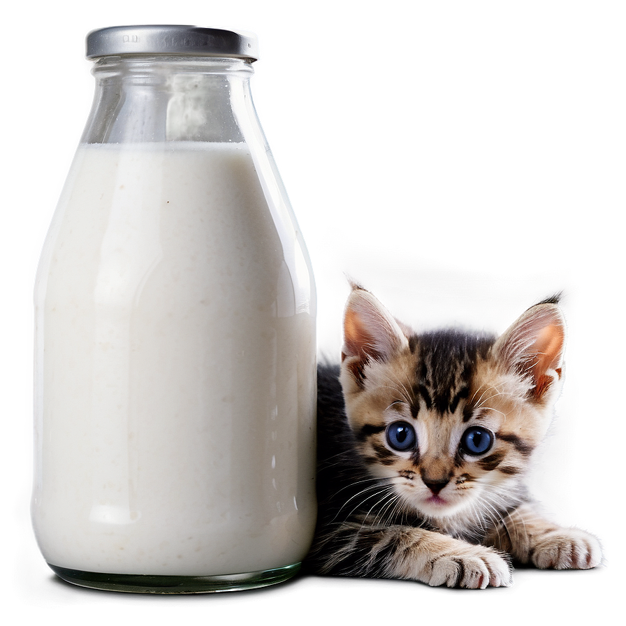 Kitten With Milk Png 65 PNG