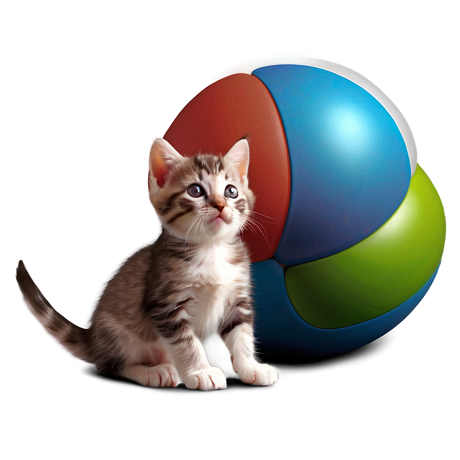 Kitten With Toys Png Lei PNG