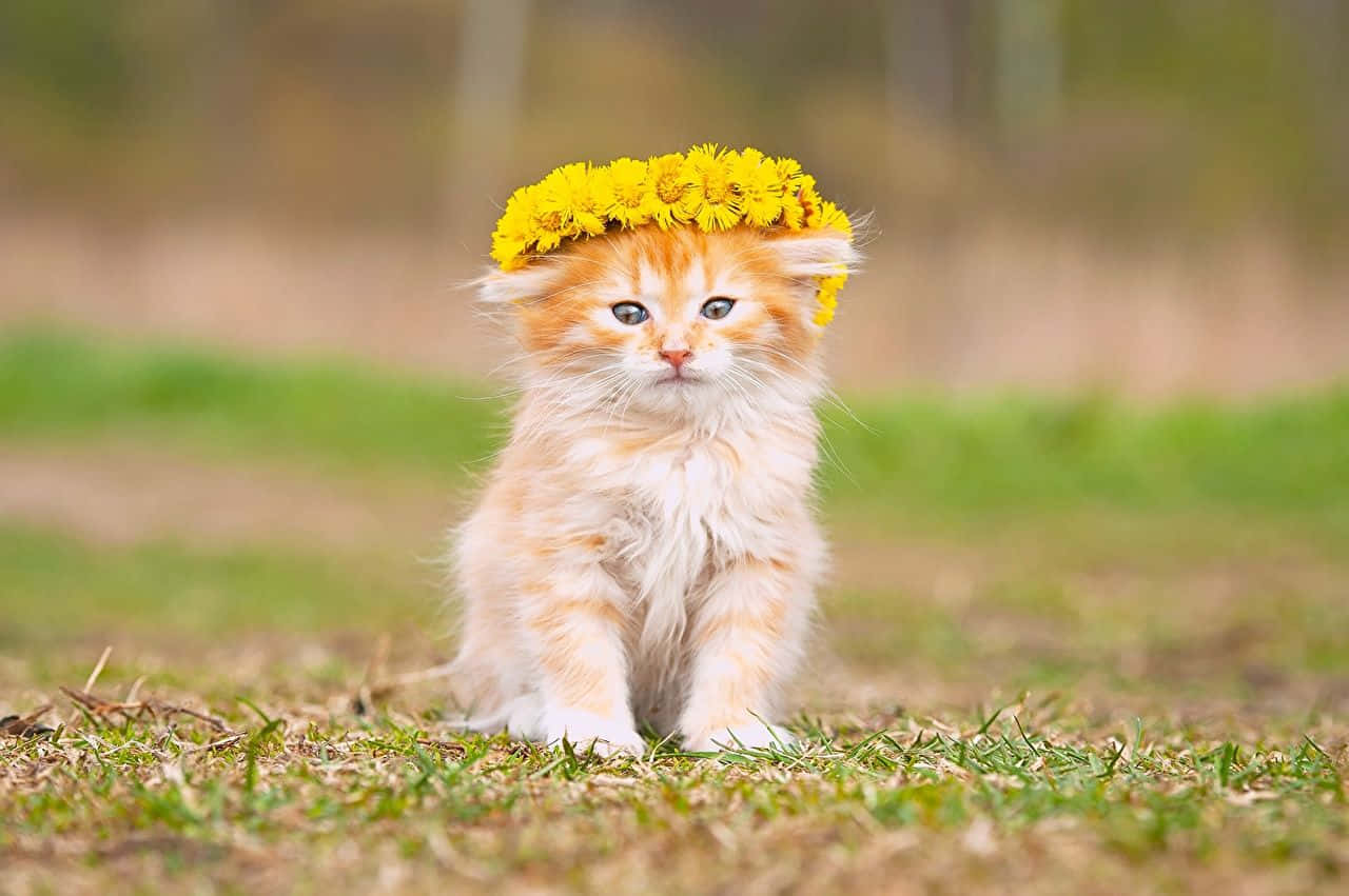 "A sweet little kitty cat enjoying the sunshine"