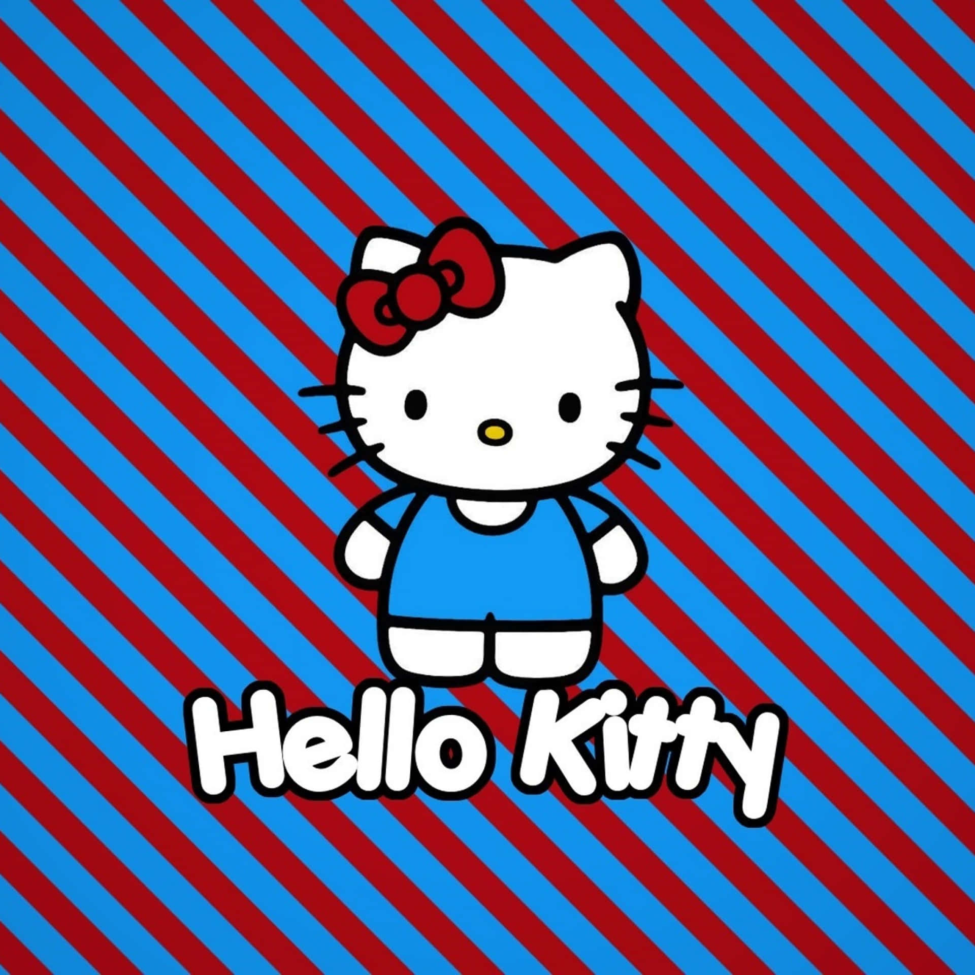 Adorable Kitty White with a Red Bow Wallpaper