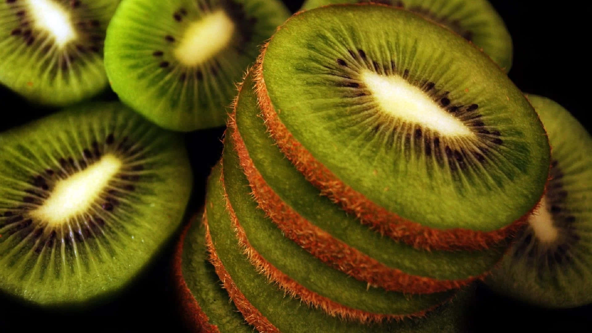 Vibrant Kiwi Slices Close-Up