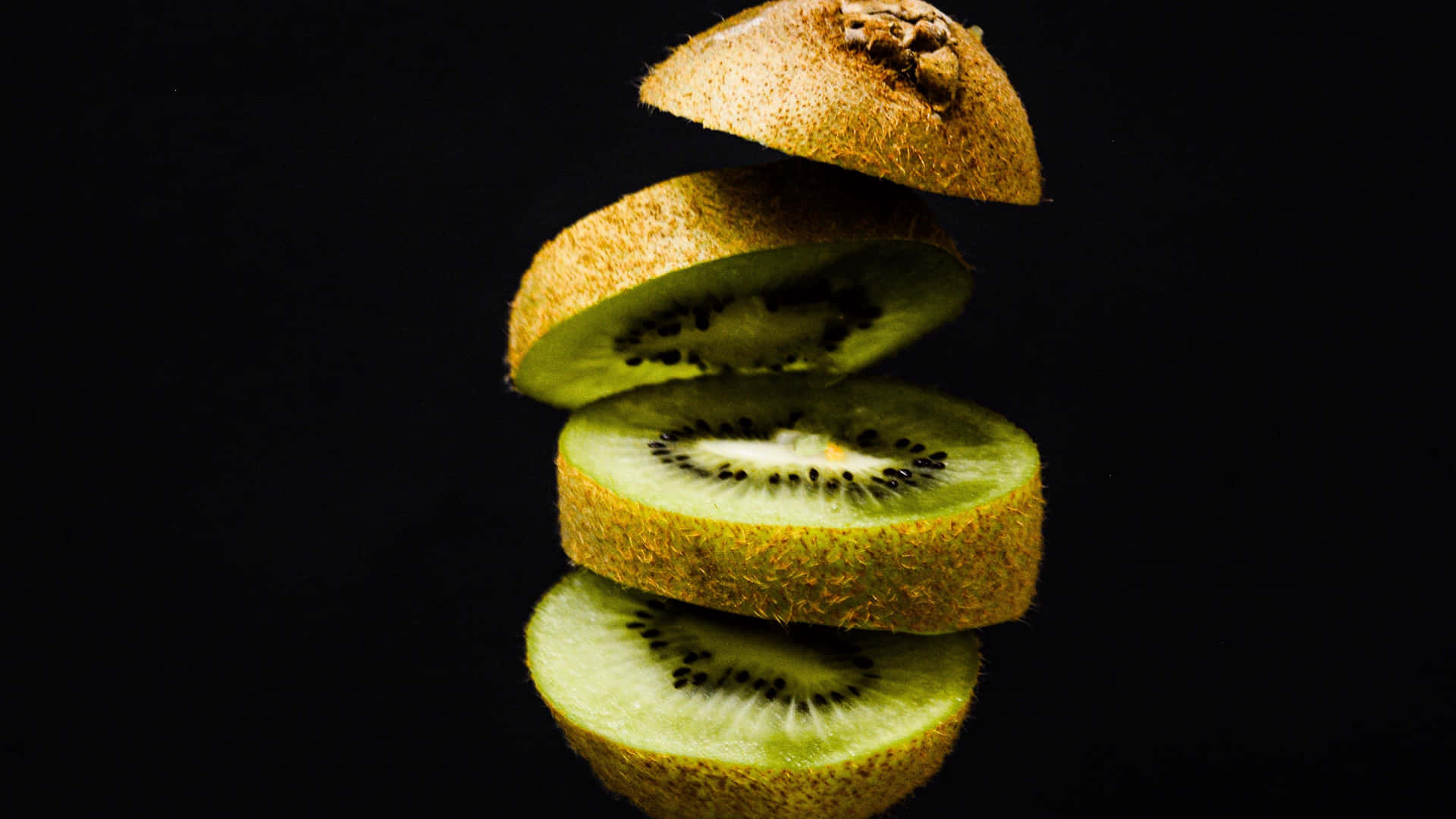Vibrant Green Kiwi Macro Shot