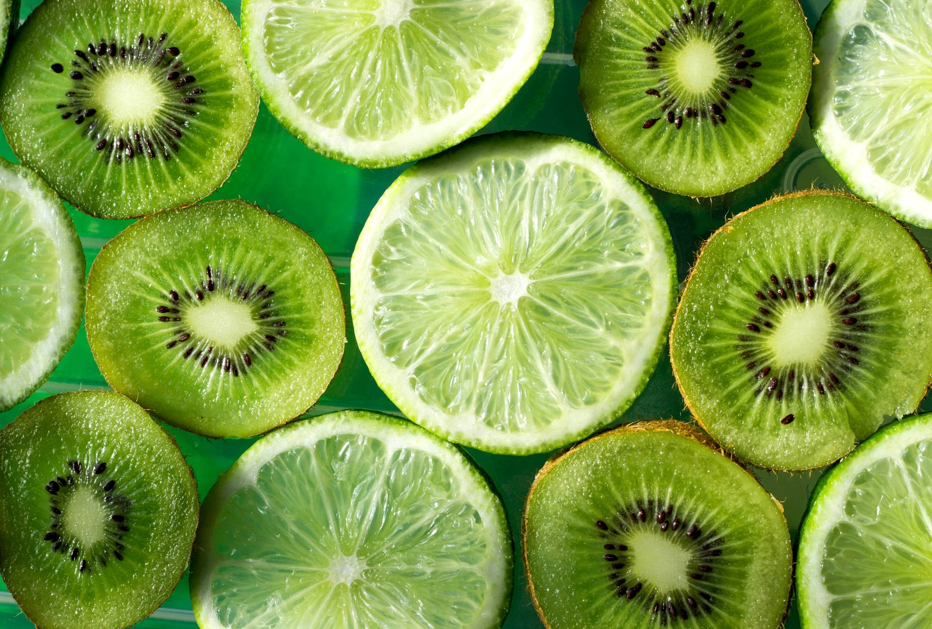 Kiwi Lime Flad Lay Wallpaper
