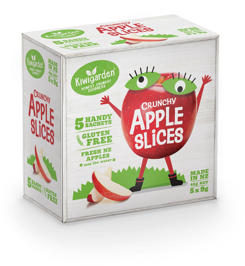 Kiwigarden Crunchy Apple Slices Packaging PNG