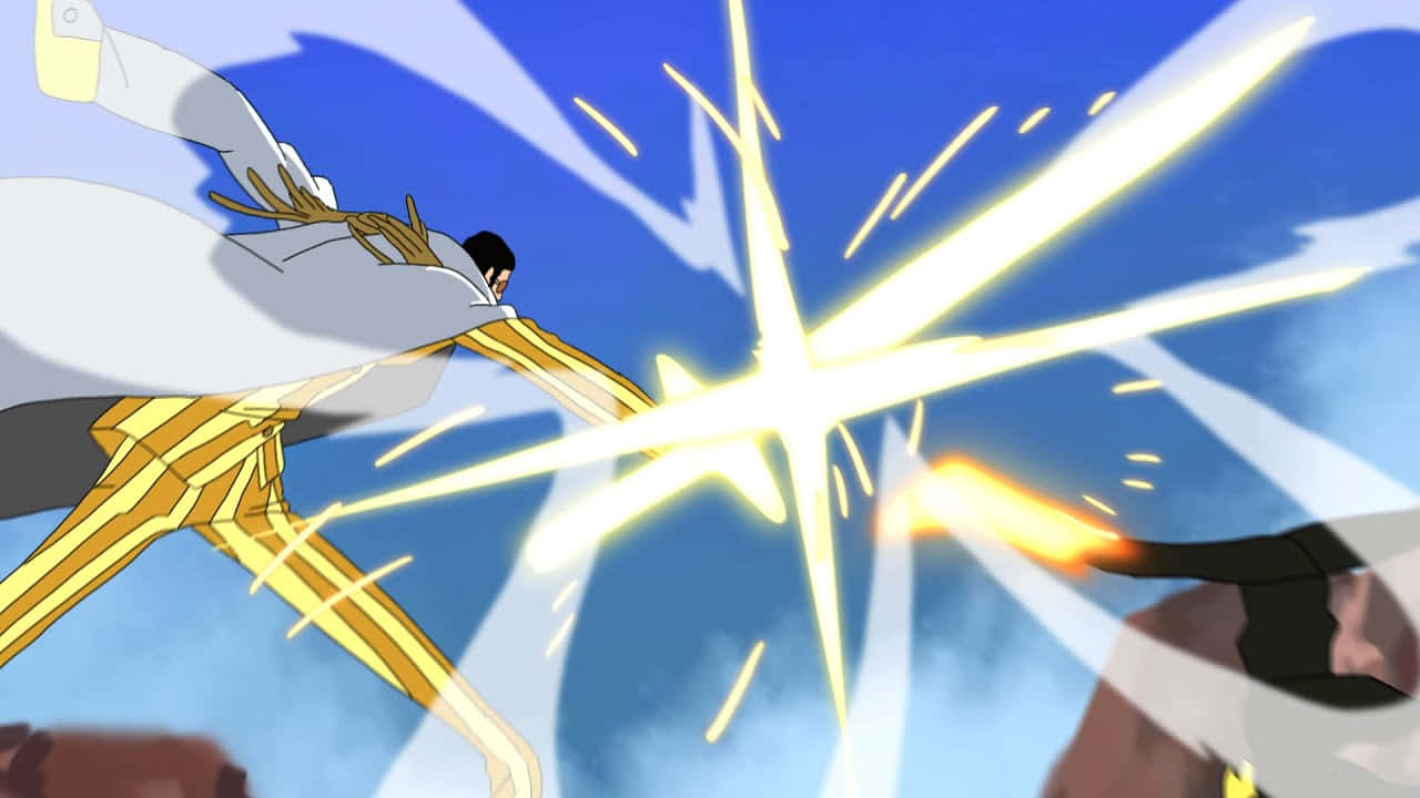 Kizaru in Action: Light Shines on the Admiral Wallpaper