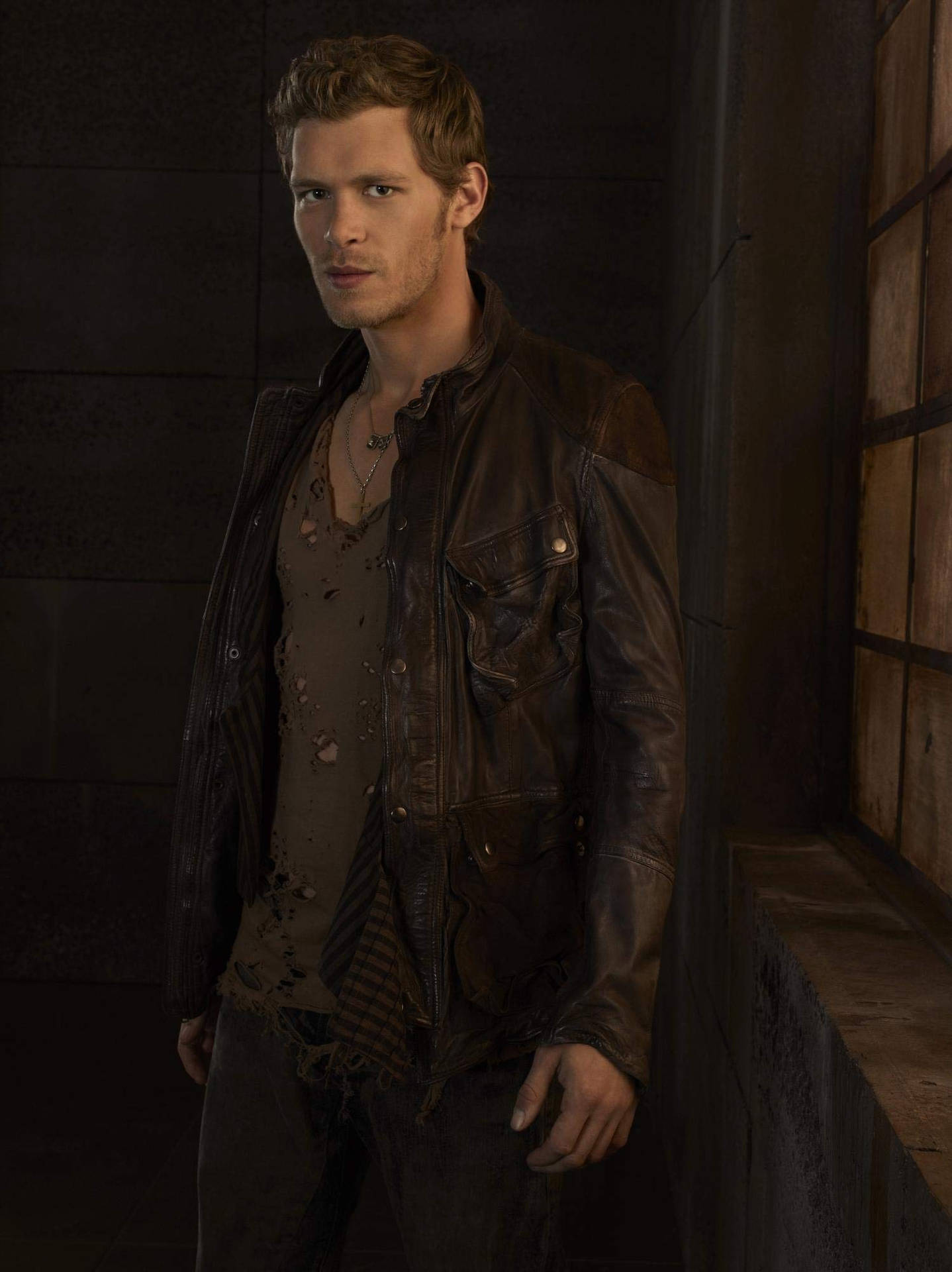 Klaus Mikaelson In A Ripped Shirt Wallpaper
