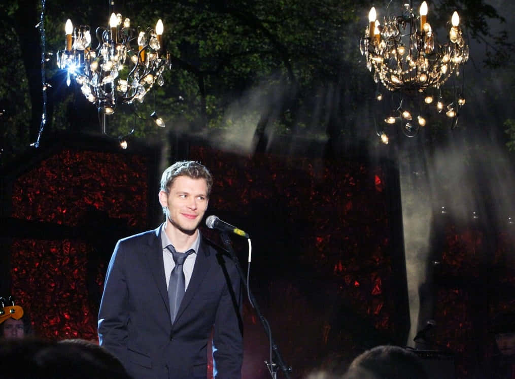 Klaus Mikaelson With Chandeliers Wallpaper