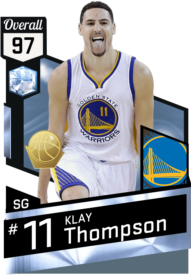 Klay Thompson Golden State Warriors Card PNG
