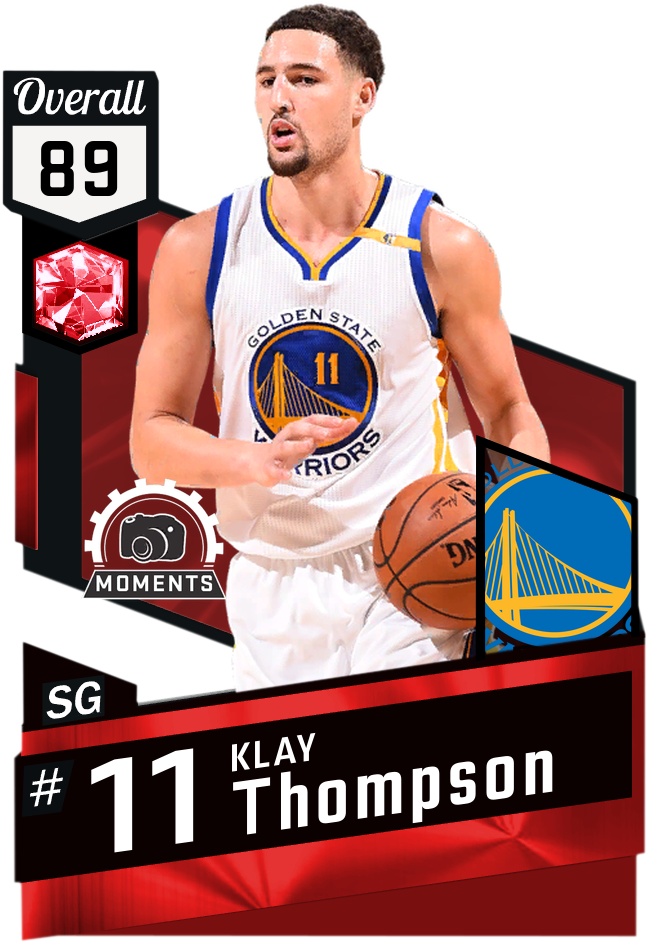 Klay Thompson Golden State Warriors Card PNG