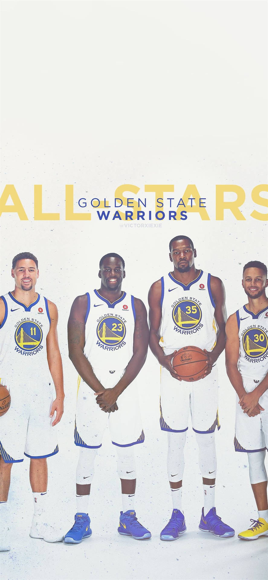 Hold ud som Golden State Warriors-stjerner med Klays Thompson GSW All-Stars tapet. Wallpaper