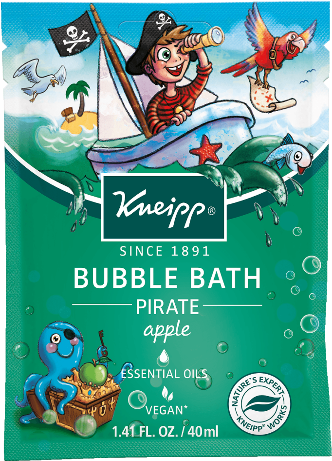 Kneipp Pirate Apple Bubble Bath Packaging PNG