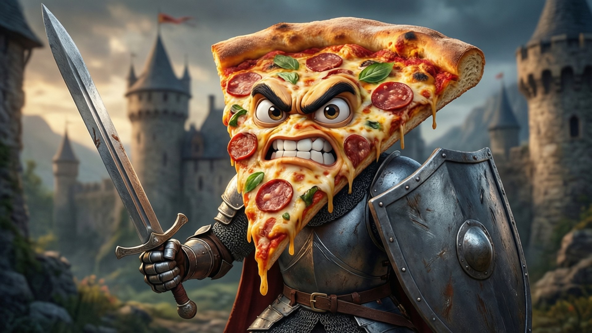 Knight Pizza Bakgrunner