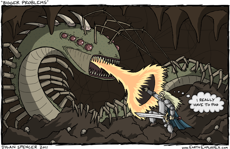 Knight Versus Fire Breathing Centipede PNG