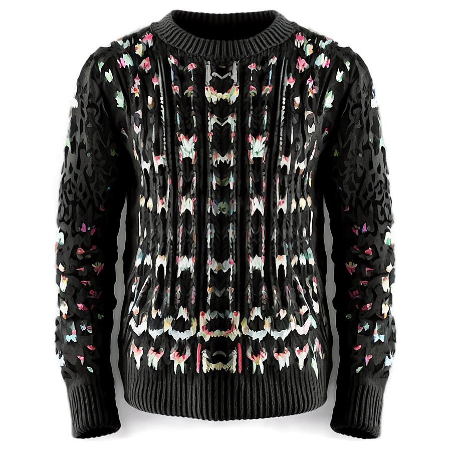 Knit Black Sweater Png 64 PNG