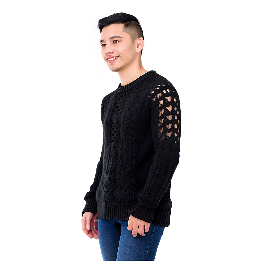 Knit Black Sweater Png Mny PNG