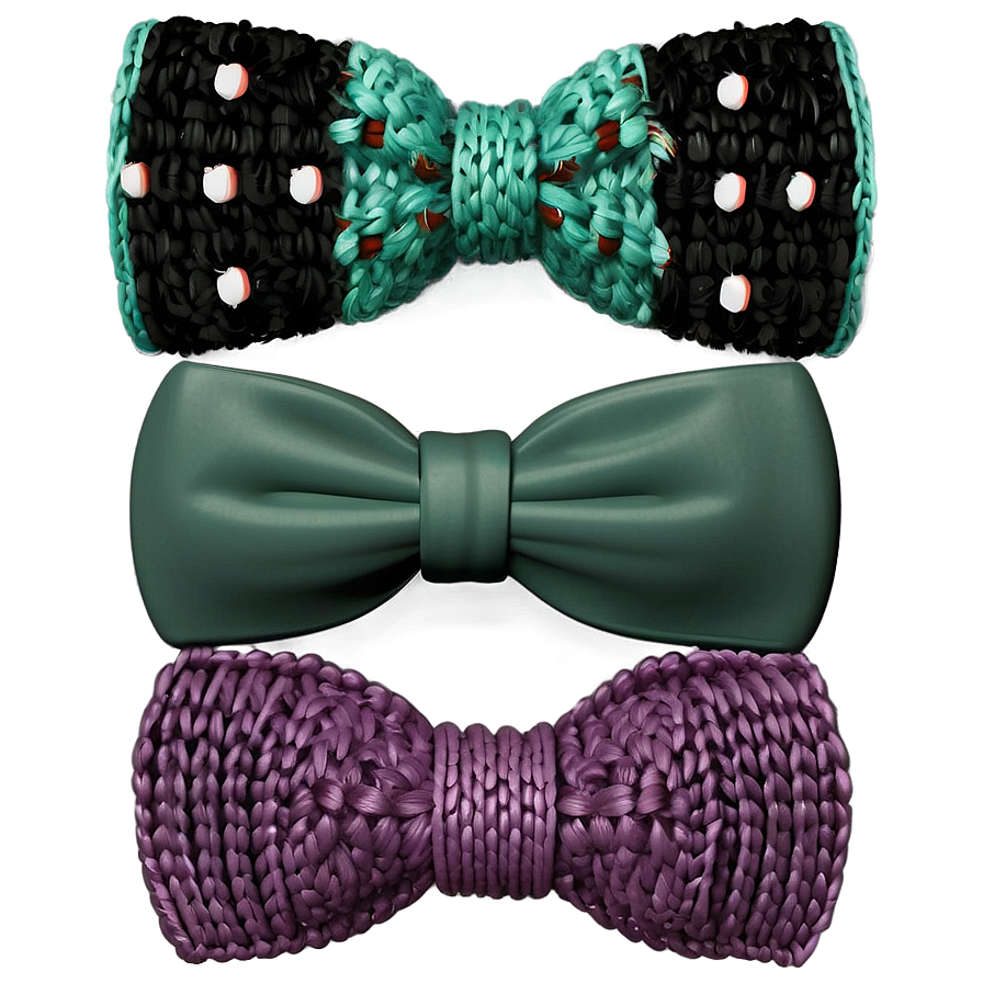 Knit Bow Tie Coziness Png Tww PNG