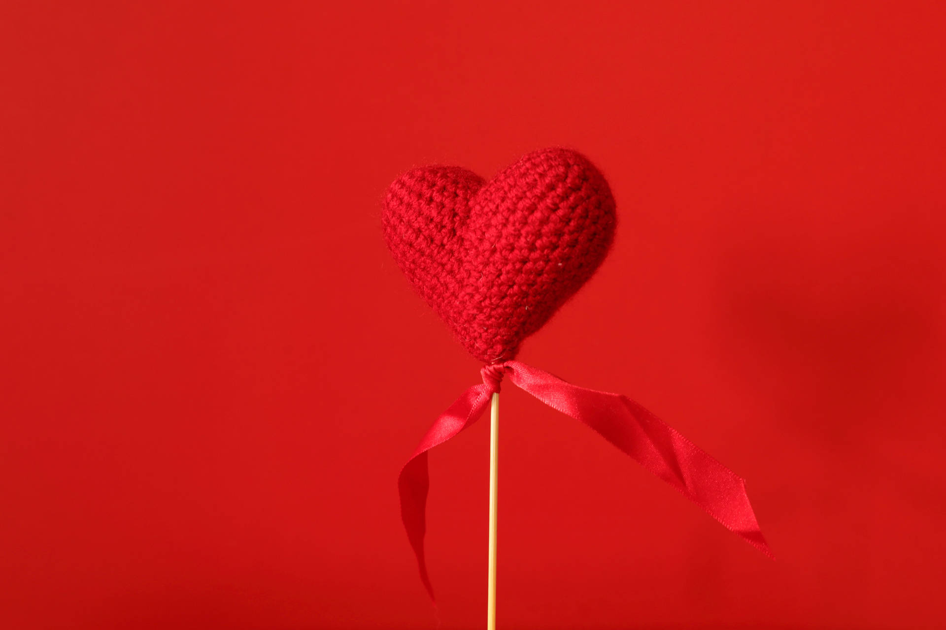 Knitted Aesthetic Heart On A Stick