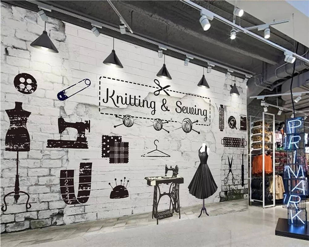 Knitting And Sewing Store Display Background