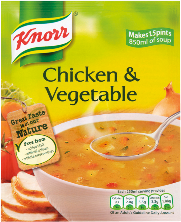 Knorr Chicken Vegetable Soup Package PNG