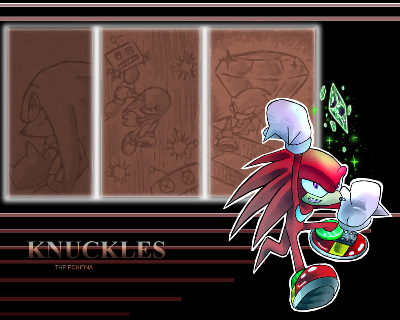 Knuckles The Echidna - Protector Of The Master Emerald Wallpaper