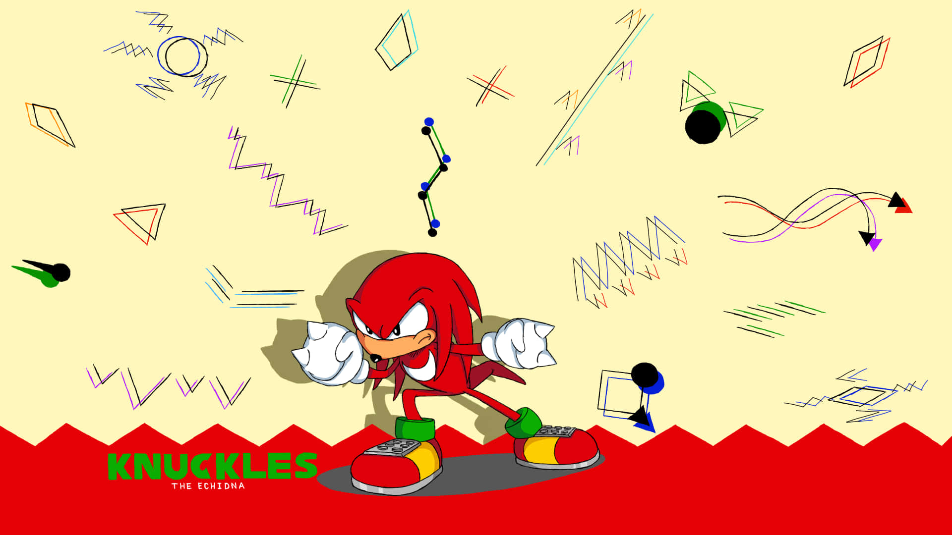 Knuckles the Echidna on Mobius Wallpaper