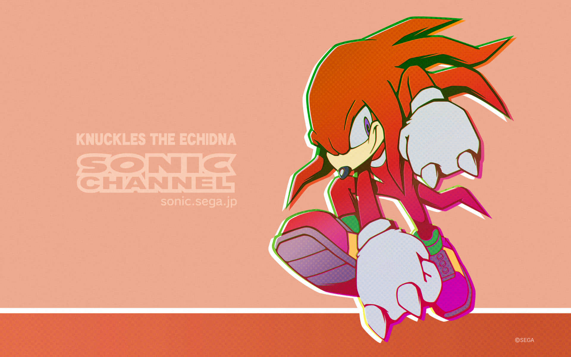 Knucklesder Ameisenigel, Ein Beliebter Fan-charakter Aus Der Sonic The Hedgehog-serie. Wallpaper