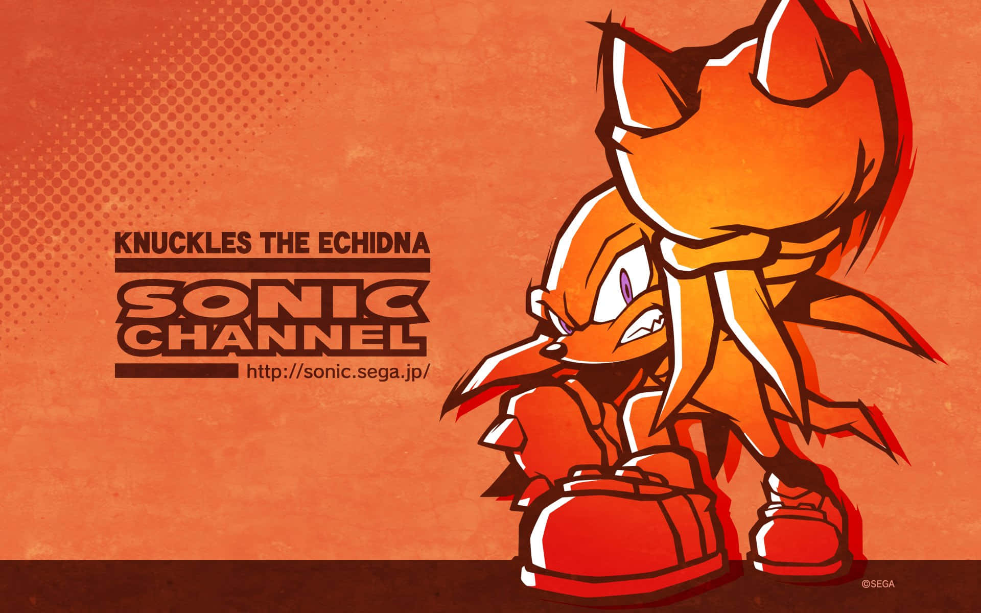 Knucklesthe Echidna Från Sonic The Hedgehog Wallpaper