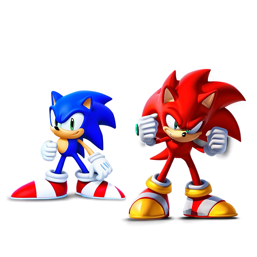 Knuckles And Sonic Team Up Png 04292024 PNG