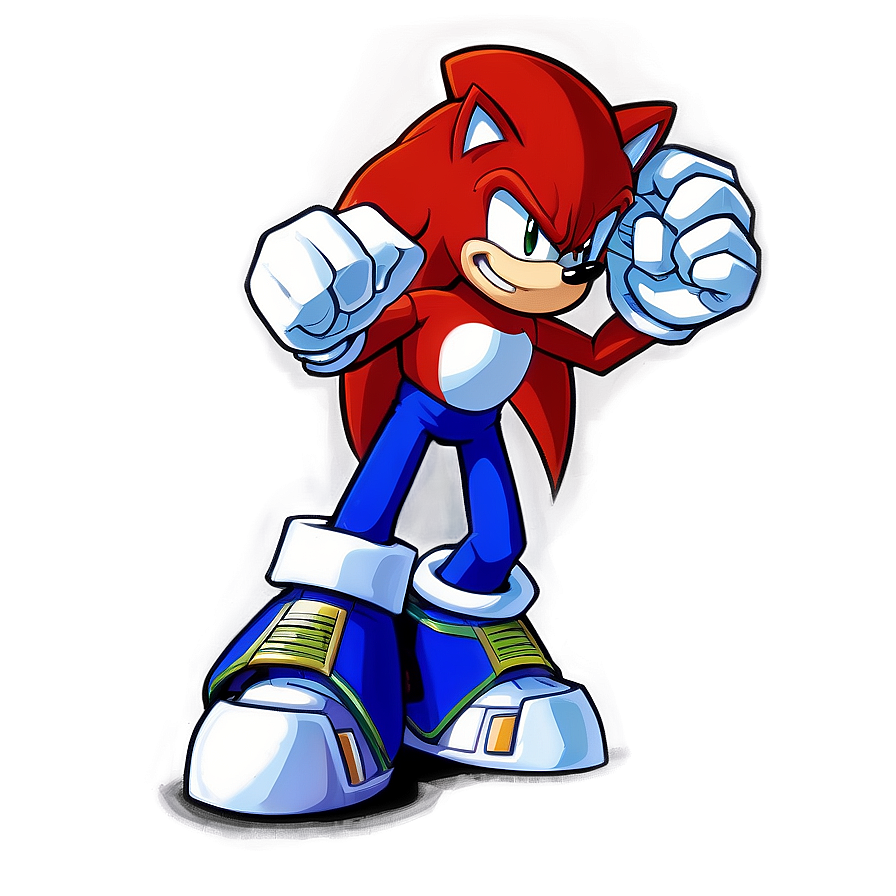 Download Knuckles' Bold Stance Png Wig66 | Wallpapers.com