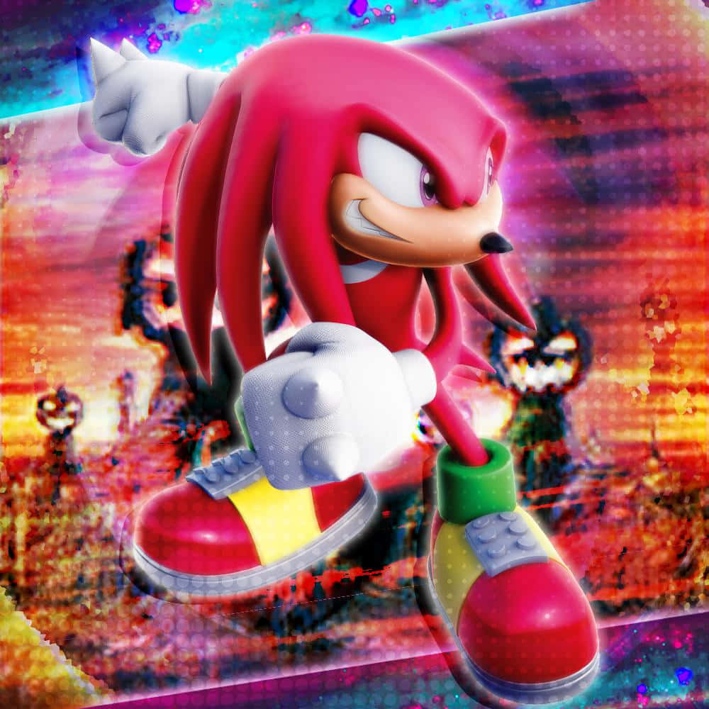 Knuckles Glitch Kunst Sonic Serie Achtergrond